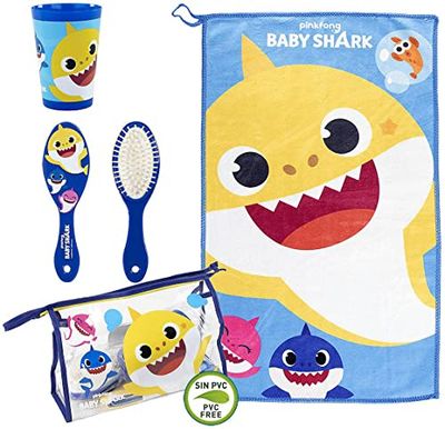 CERDÁ LIFE'S LITTLE MOMENTS, Neceser Baby Shark-Oficjalna licencja Nickelodeon dla dzieci, Niebieski, Szczególnie polecany 2-8 lat, niebieski