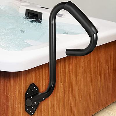 VEVOR Corrimano per vasca idromassaggio Capacità 672,2 kg Spa Passo laterale 26 "Spa Corrimano laterale Stazionario in acciaio inossidabile sotto il supporto Corrimano Hot Rail con impugnatura in