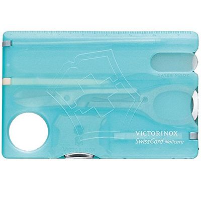 Victorinox Swiss Card Nailcare, Multiherramienta de Bolsillo Suiza, Formato de tarjeta de crédito, 13 Funciones, Destornillador 5 mm, Tijeras