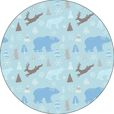 Bonateks, Ronde digitaal bedrukte muismat, antislip onderkant, voor kantoor en thuis, diameter: 22 cm