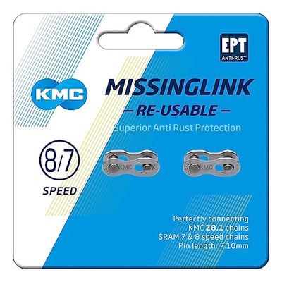 KMC X7/8 Chain Links, Collegamento Unisex Adulto, Silver, 7.1mm