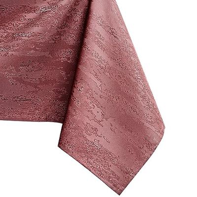 AmeliaHome Round Tablecloth, 150 x 150 cm, Stain Protection, Lotus Effect, Washable, Water Repellent, Ornament, Vesta Old Pink