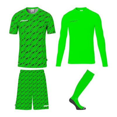 uhlsport Set da Portiere Unisex da Calcio - Set di Maglie Progressive - Set Completo da Portiere Composto da Maglia, Strato di Base, Pantaloni e Calzini - Set di Maglie per Bambini e Adulti