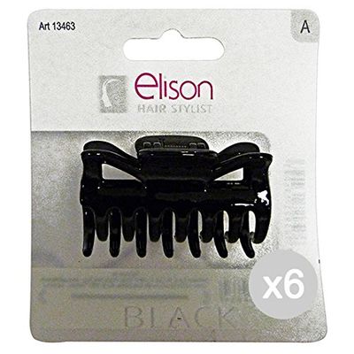 Lot de 6 pinces pour cheveux 13463 Medium Classic Black(13402)