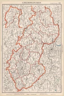 Czechoslovakia Map Journal: Vintage Map Notebook