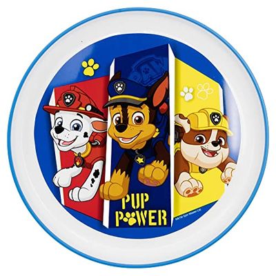 ASSIETTE BICOLORE ANTIDÉRAPANTE POUR ENFANTS | PAW PATROL PUP POWER