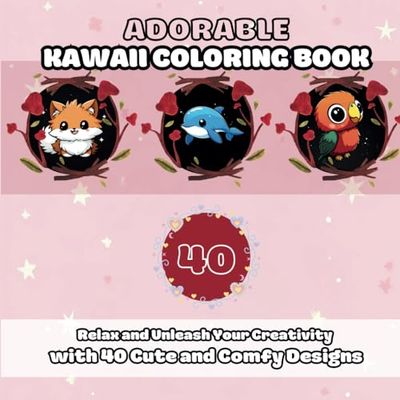 Adorable Kawaii coloring book: 40 Cute and Fun Designs to Spark Creativity and Relaxation