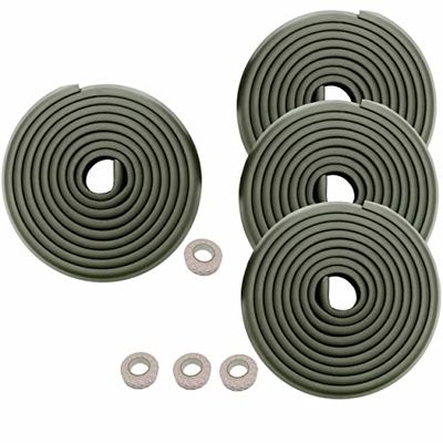 HIMRY 20 Metros Protector Borde Espuma Forma de L para Mesa Borde, anticolisión Tira para Bebés y niños, Seguridad para niño y Bebe, 4x5m, Negro, KD7000 Black