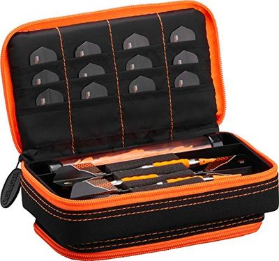 Casemaster Plazma Plus Zwart met Oranje Trim Dart Case en Telefoon Pocket