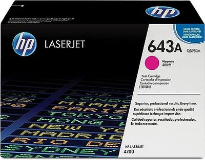 HP 643A Q5953A, Cartuccia Toner Originale HP da 10000 Pagine, Compatibile con la Stampante HP Laserjet 4700, Magenta