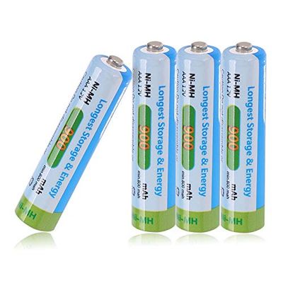 Tera Batería Rrecargable AAA Ni-MH 900mAh 1.2V Batería para Teléfonos Inalámbrico Siemens para 1200 Veces Uso Paquete de 4