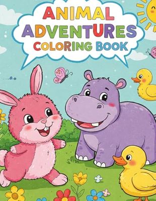 Animal Themed Kids Coloring Book