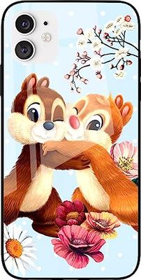 ERT GROUP mobiltelefonfodral för Apple Iphone 13 originalt och officiellt licensierat Disney mönster Chip & Dale 003 tillverkad av härdat glas, skyddsfodral
