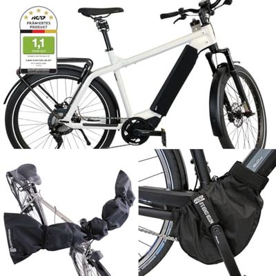 NC-17 E cykelskyddsfodral, set om 3 | Ebike batteriskydd | motorskydd för integrerat batteri i underröret | styrskydd | nylon och neopren | för alla vanliga e-cyklar