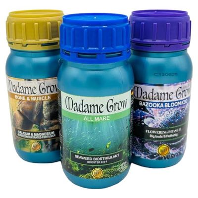 Madame Grow - Abono Hidropónico Profesional - Kit Green Sad 3 x 250ml - Para Todo Tipo de Plantas