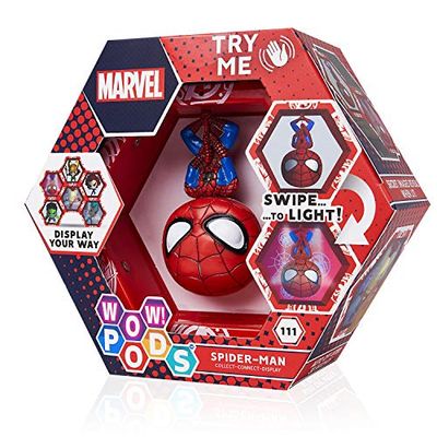 WOW! PODS Avengers figurer – Spider Man | Avengers Fanartikel officiella Marvel Legends superhjältar lysande vinglande figur | Marvel fanartikel samlarleksak