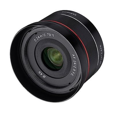 Samyang AF 24 mm F2.8 FE (Tiny But Wiide) - Formato completo de 24 mm gran angular de distancia focal fija para Sony E, FE, E-Mount, para Sony A9, A7, A6500, A6300, A6000, A5100, A5000, Nex Cámaras