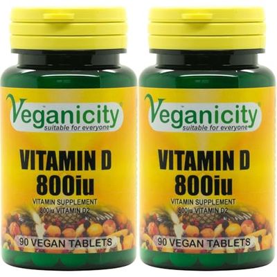 Vitamin D2 800iu : Vitamin D General Health & Joint Supplement : 90 Tablets (Pack of 2)