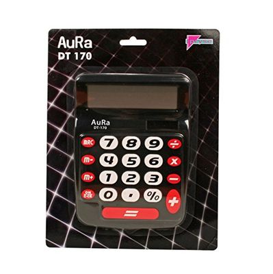 Aura DT-170 - Calculadora, color negro, 180 x 135 x 32 mm