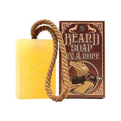 HEY JOE! - Beard Soap on Rope | Sapone per Barba in Pastiglia con Fragranza di Limone e Timino - Barra di sapone 150 ml