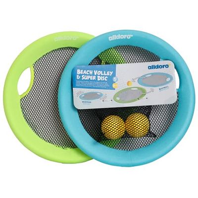 alldoro- Beach Volley & Super Disc, Color Colorido, 40 cm diámetro (60049)