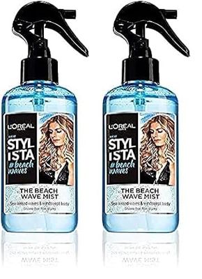 L'Oreal Paris Stylista Spray Beach Wave Mist 200ml (Paquete de 2)