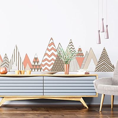 Pegatinas de pared – Decoración de dormitorio – Adhesivo de pared gigante Montañas escandinavas Roncador – 40 x 60 cm