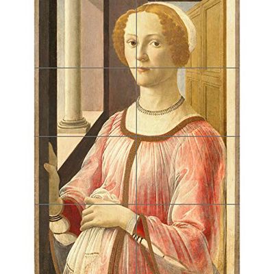 Artery8 Botticelli porträtt av Smeralda Bandinelli XL gigantisk panel affisch (8 sektioner)