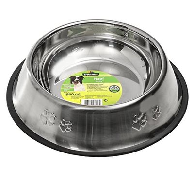 Dehner Gamelle de Chien slurpy, Ø 29,5 cm, Hauteur 7 cm, Acier Inoxydable