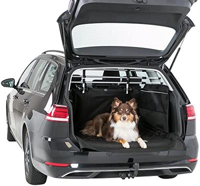 TRIXIE Facile da Pulire, Impermeabile e Antiscivolo, per Cani nel Bagagliaio dell'auto, 2,10 × 1,75 m, Nero con Protezione paraurti e Pannelli Laterali Extra Alti, 13204