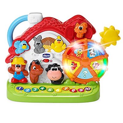 Chicco Jouet Actif bilingue Allemand/Anglais - Jouet pour Enfant avec Animaux, lumière et Sons - 3 possibilités de Jeu - Jouet éducatif électronique - Jouet pour bébé de 1 à 4 Ans