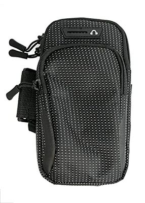 System-S Unisex - volwassenen zwarte tas beschermhoes armtas outdoor jogging smartphone MP3-speler, standaard