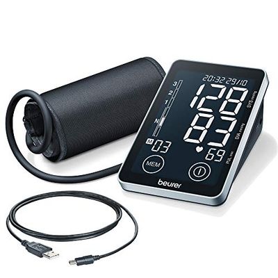 Beurer BM58 Upper Arm Blood Pressure Monitor | Certified medical device | Software compatible for on-going health monitoring | Arrhythmia detection | Colour-coded WHO risk indicator