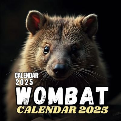 Wombat Calendar 2025: 12 Month Wombat From January to December, Square 8.5 x 8.5 Inches Gift For Organizing & Planning