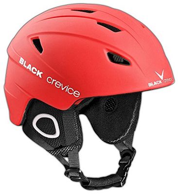 BLACK CREVICE Casque de Ski Kitzbühel I Casque de Ski au Design Sportif en différentes Couleurs I Casque de Ski Hommes & Femmes I Casque en Polycarbonate I Casque de Ski (S, Rouge)