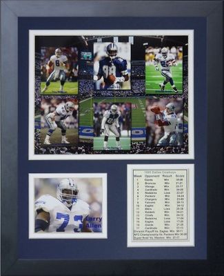 Legends Never Die Dallas Cowboys 1995 Super Bowl Champions Framed Photo Collage, 11 x 35,6 cm