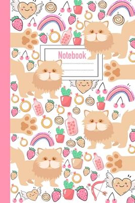 Notebook: Cute Gift For Persian Cat Lovers - 110 Pages - 6 X 9 Inc