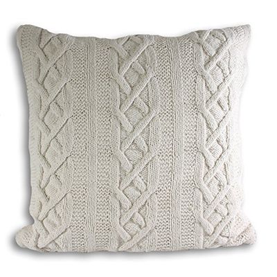 Riva Paoletti Paoletti Aran Cobertura de amortecedor, algodão, creme, 55 x 55 cm (22" x 22"), algodão, 55 x 55 cm, 1 unidade (embalagem de 1)