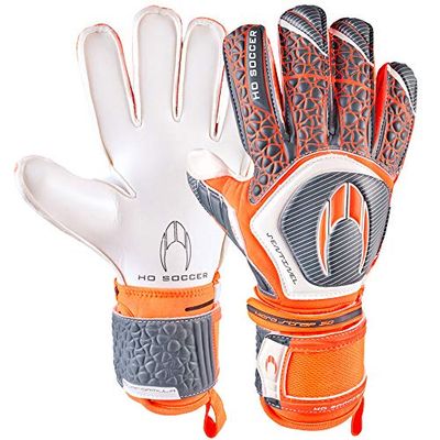 Ho soccer Sentinel Flat Protek Guanti di Portiere, Unisex Adulto, Unisex Adulto, 0510630, Arancione/Grigio/Bianco, 8