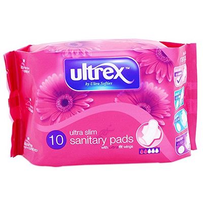 Ultrex - Assorbenti igienici ultra sottili con ali – confezione da 10