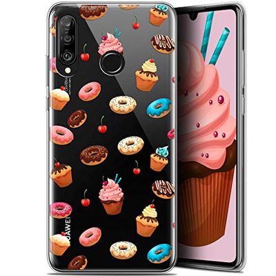 Caseink Coque pour Huawei P30 Lite (6.2) [Gel HD Collection Foodie Design Donuts - Souple - Ultra Fin - Imprimé en France]