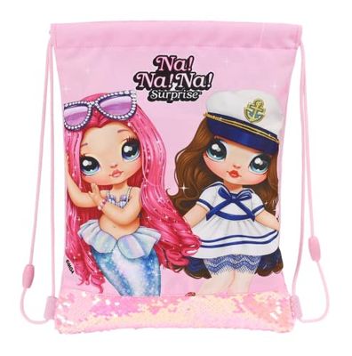 SAFTA- Sacco Piatto Junior Nanana Sparkles 26 x 34 x 1 cm, Multicolore, 612264855