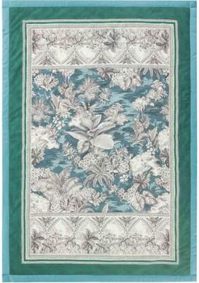Bassetti Boboli 9330137 - Plaid de algodón 100%, Color Verde V1, 240 x 250 cm