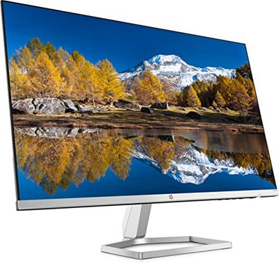 HP M27fq Monitor - 27 inch scherm, QHD-display, 75 Hz, 5 ms reactietijd, VGA, 2 x HDMI, displayport, zilver/zwart