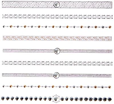 Sabrina - Solette per unghie in stile Art Deco (803), standard