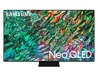 Samsung TV Neo QLED QE85QN90BATXZT, Smart TV 85" Serie QN90B, Neo QLED 4K UHD, Alexa e Google Assistant integrati, Titan Black, 2022, DVB-T2