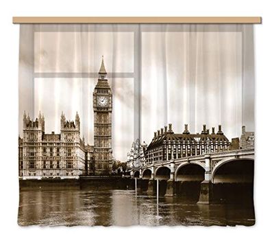 AG Design FCSXXL 7411 Rideau, Light, 100% PES, Multicolore, 280 x 245 cm