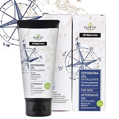 NATYR - Altromercato - Dopobarba gel - rivitalizzante - tè nero e bergamotto - bio - 100 ml