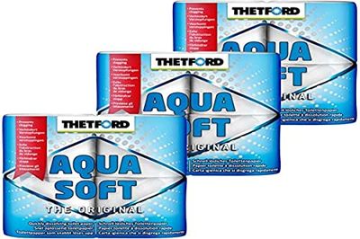 Thetford Aqua Soft Campingtoiletpapier, 3 rollen