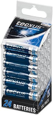 Tecxus LR 03 - AAA 24 (Micro) Battery Alcalina - pilhas (Bateria de uso único, AAA, alcalino, 1,5 V, 24 peças, azul, cinzento)
